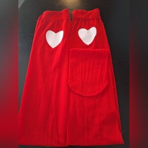 NWOT women's lightweight red w/ heart tights